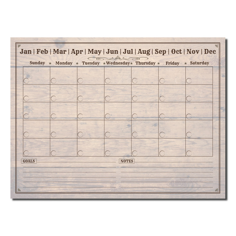 Tableau effaçable mural mural «Rustic», 16" H x 20" W x 0.75" D