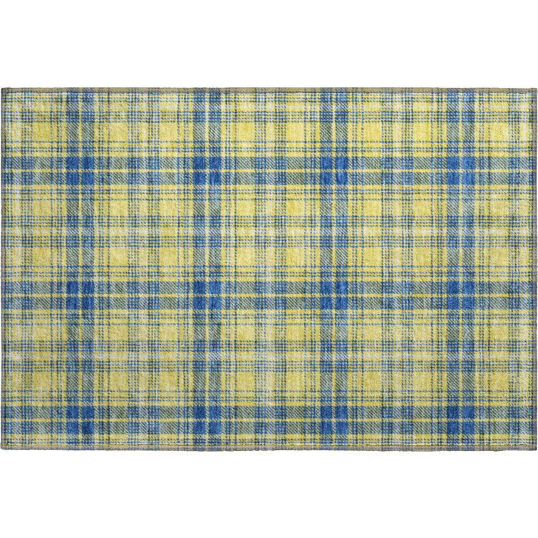 Premium Machine Washable Natoma AMF993 Plaid Rug