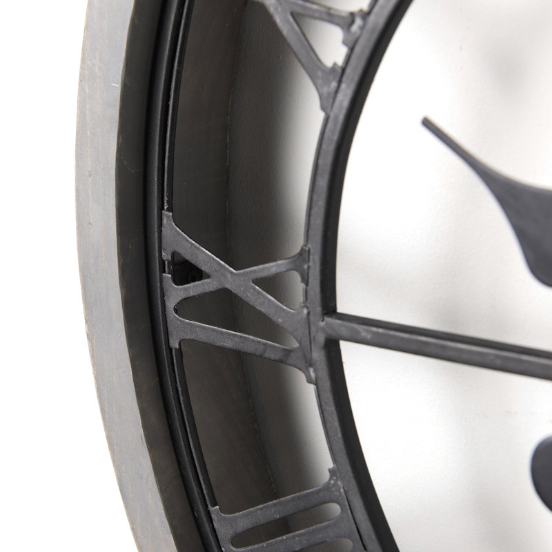 Horloge murale Aekjot, Grand, Gris / Noir