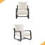 Chair Upholstered In Fabric With Metal Frame-238287085