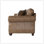 Causeuse avec têtes de clou bronze antique en jetson gingembre, rembourrée pour plus de confort et de style