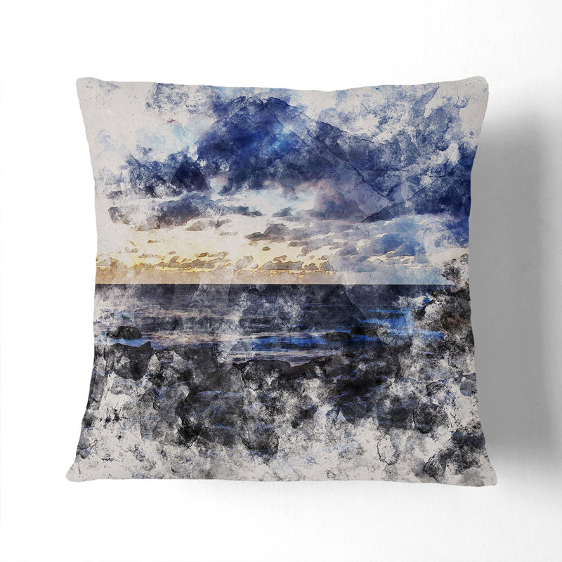 Square Cushion, 40cm H x 40cm W x 15cm D, Stone