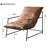 Sleepy Metal Frame Genuine Leather Leisure Chair