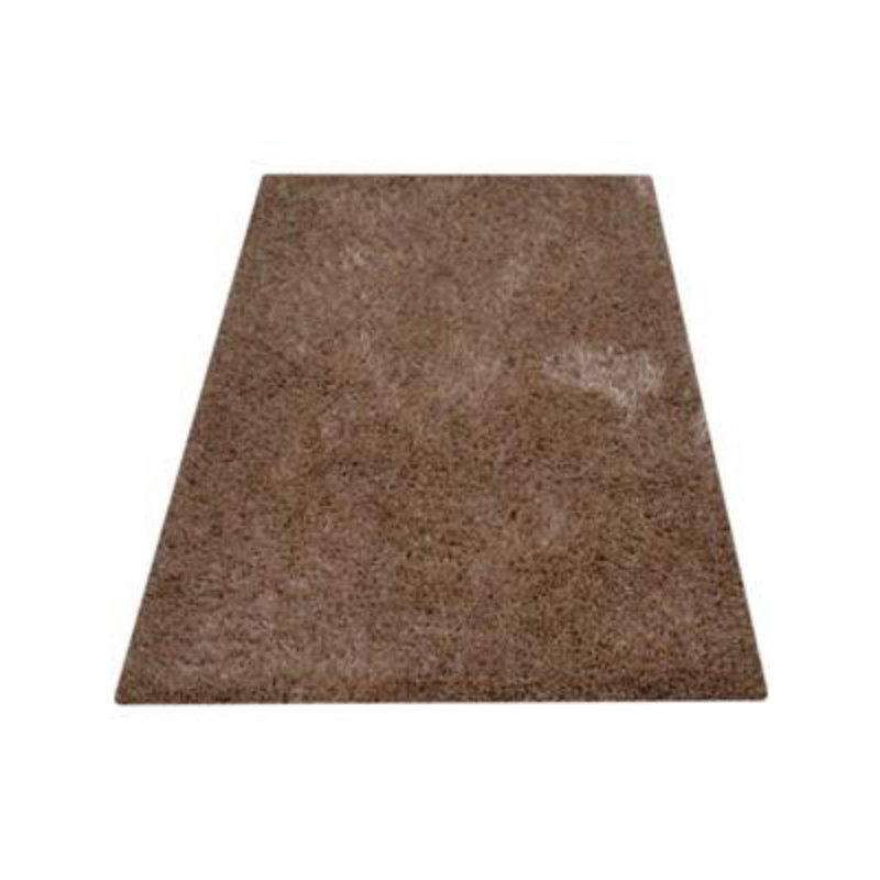 TAPIS EN POLYESTER TENUE À LA MAIN Henricks, couleur beige, conception unie, Rectangle 8 pi x 10 pi