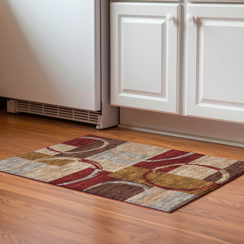 Premium Machine Washable Prisco Wheat Rug, Rectangle 1'8" x 2'6"