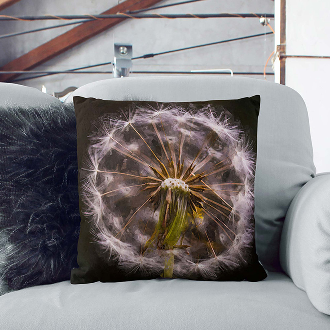 A Dandelion in Abstract Cushion with Filling