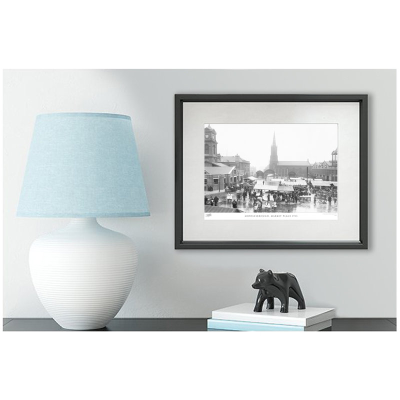 Middlesbrough, Market Place 1913 - Single Picture Frame Print, 45cm H x 60cm W x 2.3cm D