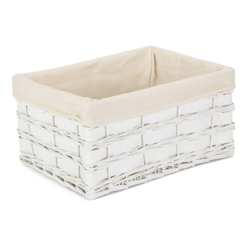 Bay Isle Home Wicker Decorative Basket, Off White