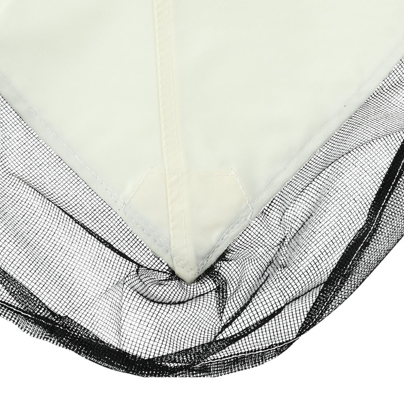 Toit de rechange pour gazebo 10x12, protégé, hydrofuge, résistant à la décoloration, avec aération et 2 trous de drainage, toile de drainage blanche.