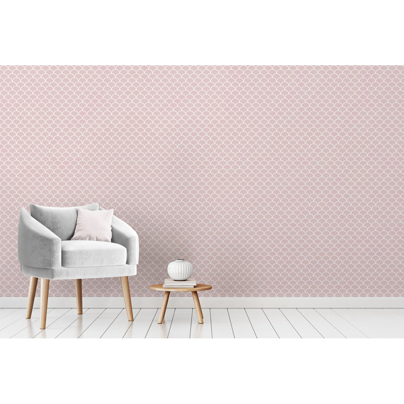 Carreau de papier peint auto-adhésif Heffernan, l 24 po x L 96 po, Rose