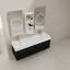 Meuble-lavabo mural avec lavabo et support de rangement