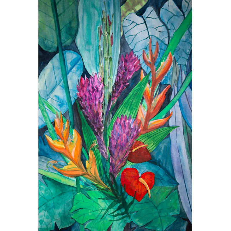 Peinture florale Wylam, H 18 po x l 12 po