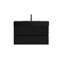 Meuble-lavabo mural noir et noyer, rangement optimal avec deux tiroirs Grace-541703801