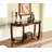 Sofa Table Open Bottom Shelf Glass Insert Top Cocktail Table For Living Room