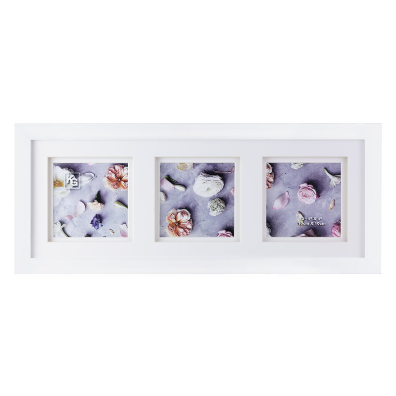 Cadre photo double tapis Fien, Blanc