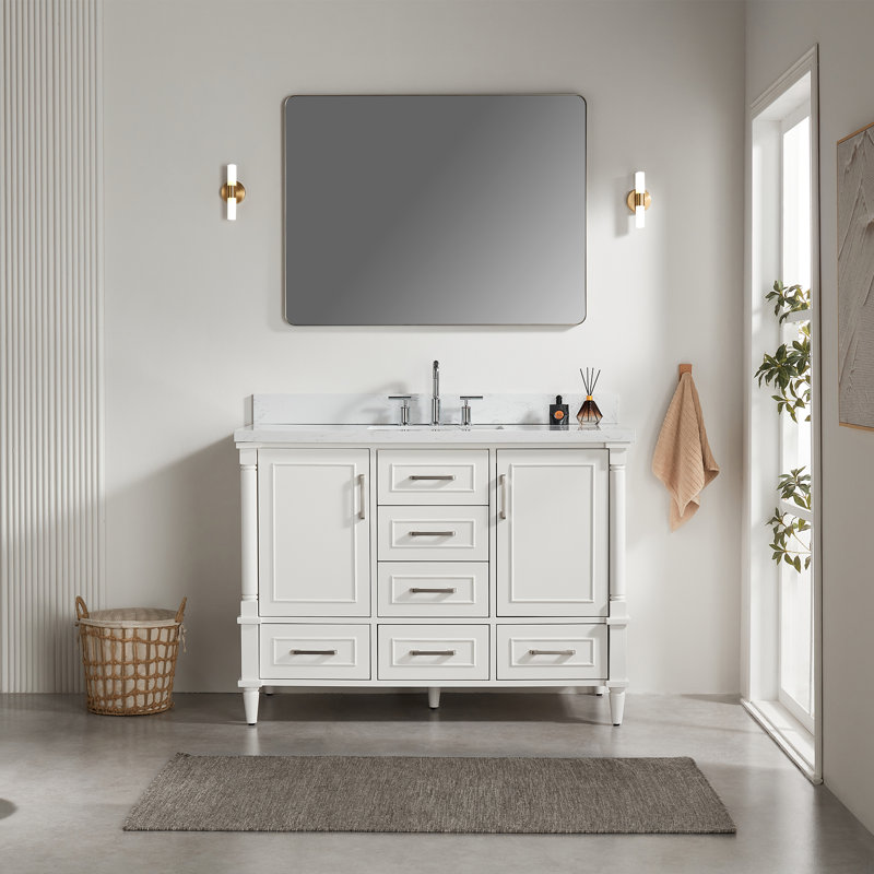 Ensemble de meuble-lavabo simple autoportant 48 po avec lavabo Loverin