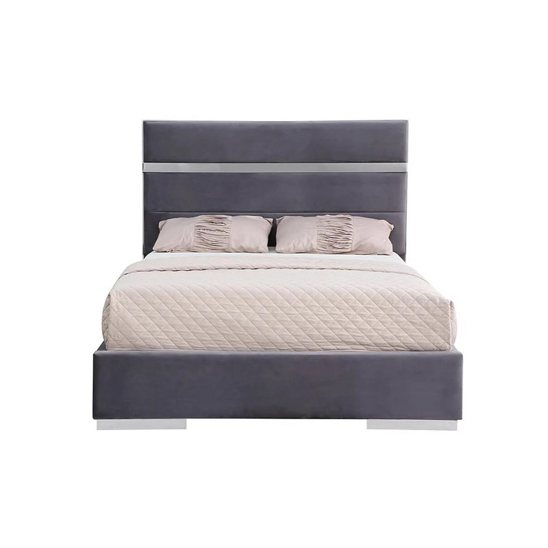 Lit plateforme Fryman, Très grand, gris