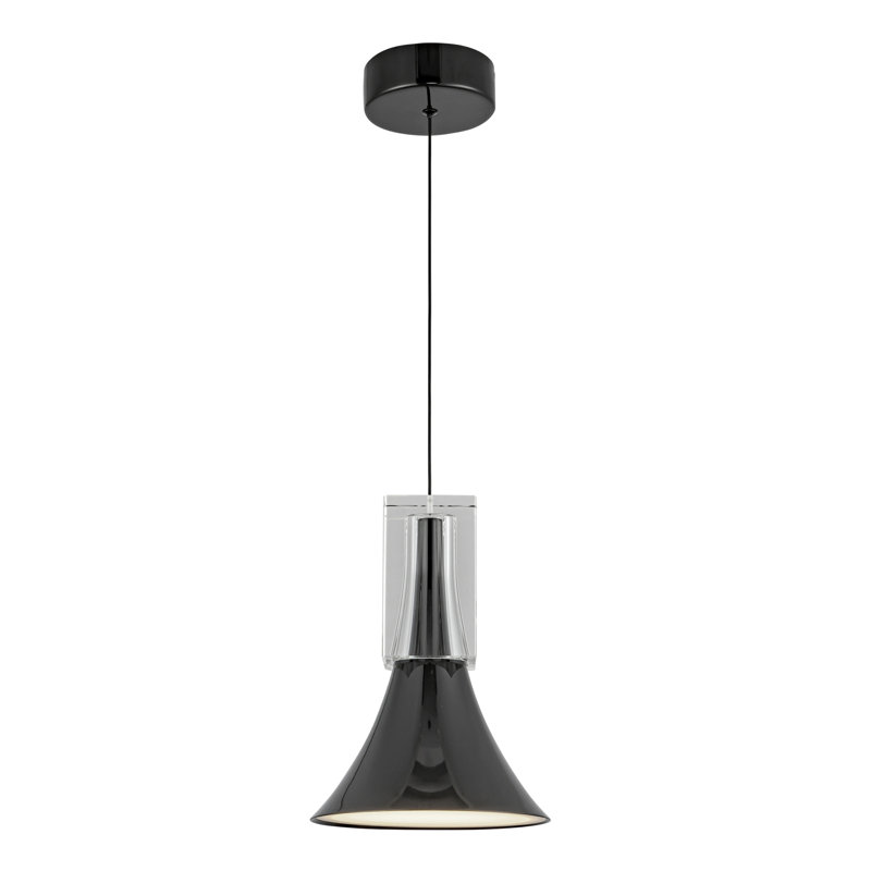 Floe 1 - Light LED Single Pendant, Glossy Black, Black