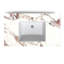 Comptoir de meuble-lavabo 36 po x 18 po avec lavabo rectangulaire intégré, veinure de marbre et fixation pour robinet à un trou