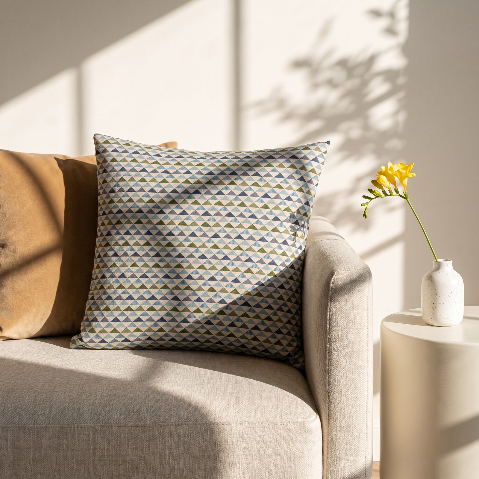 Mauna 20" x 20" Pillow Cover & Insert, Blue, Square 20"
