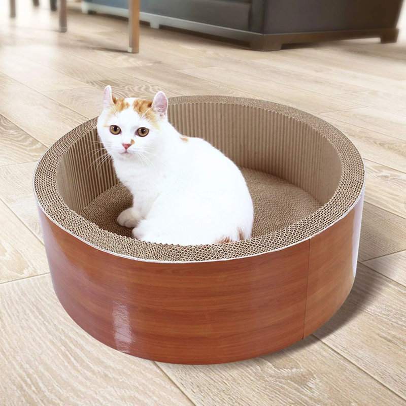 Round Cat Scratching Lounge Bed