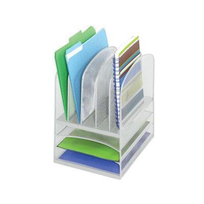 Onyx Mesh Desk Organizer 3 Horizontal 5 Upright