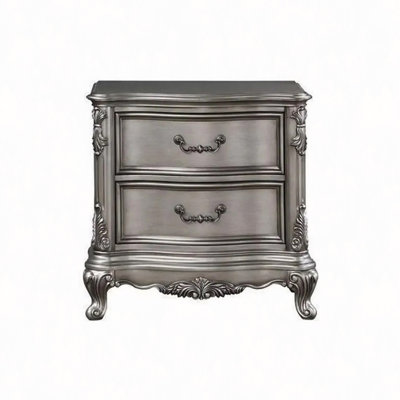 Nightstand, Wooden Nightstand With 2 Drawers