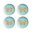 Mariposa No Pattern Ceramic Round 4 -Piece Coaster Set