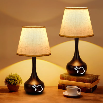 Touch Lamps for Nightstand Bedside Lamps Set of 2, 3 Way Dimmable Light