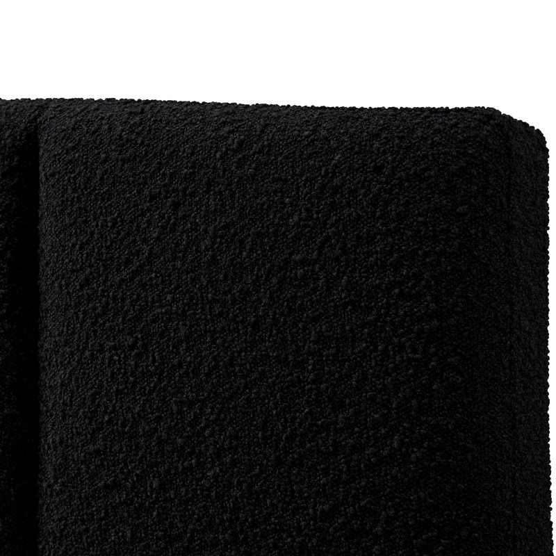 Lit tapissier Ruthie, Grand, Noir