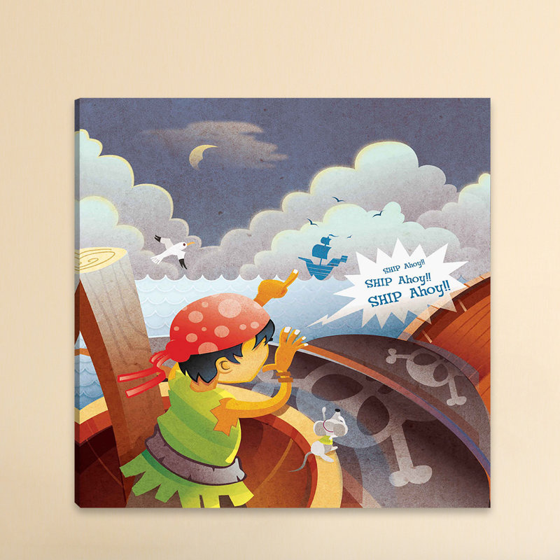 Ship Ahoy! - Graphic Art on Canvas, 102cm H x 102cm W