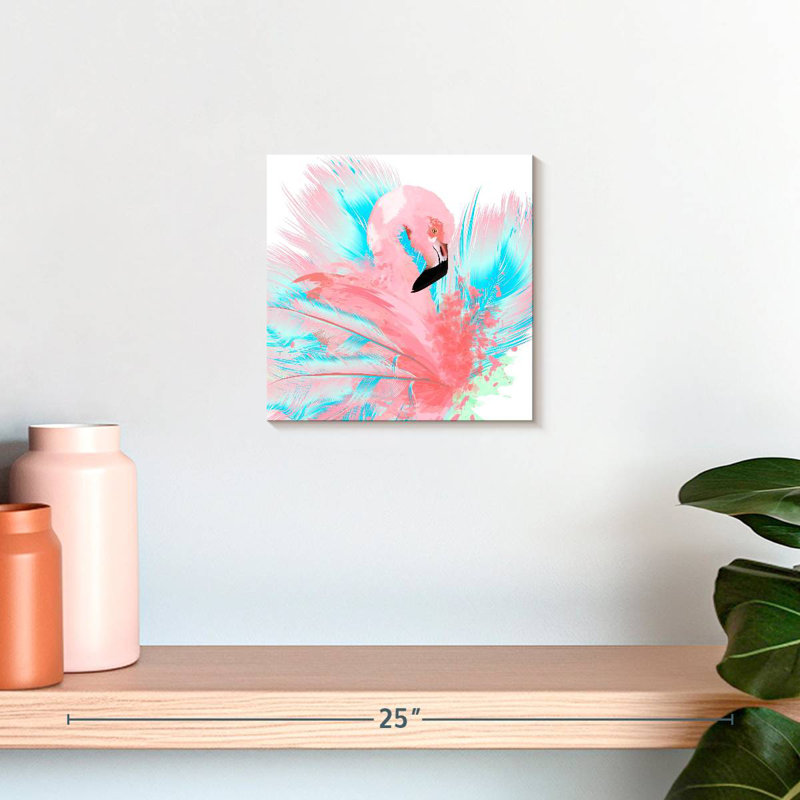 Crowle Cotton Candy Flamingo, H 10 po x l 10 po