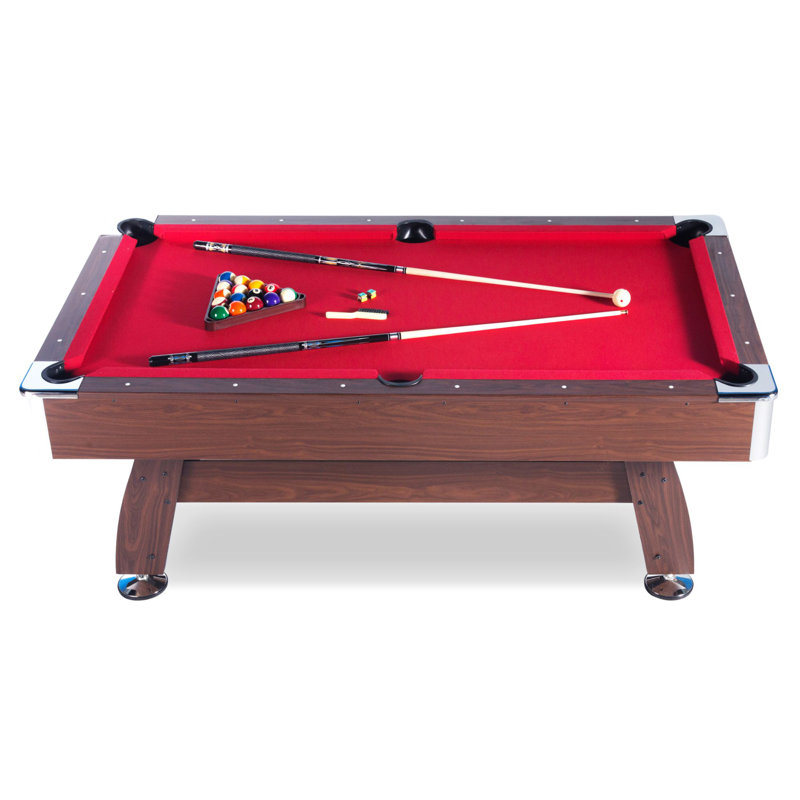 RACK Draco 7-Foot Tournament Billiard/Pool Table (Red)