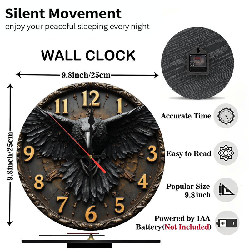 Raven Wall Clock
