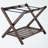 Solid Wood Luggage Rack with Shelf in Cappuccino Finish, 19.85'' H X 26.35'' W X 18.40'' D-111987218