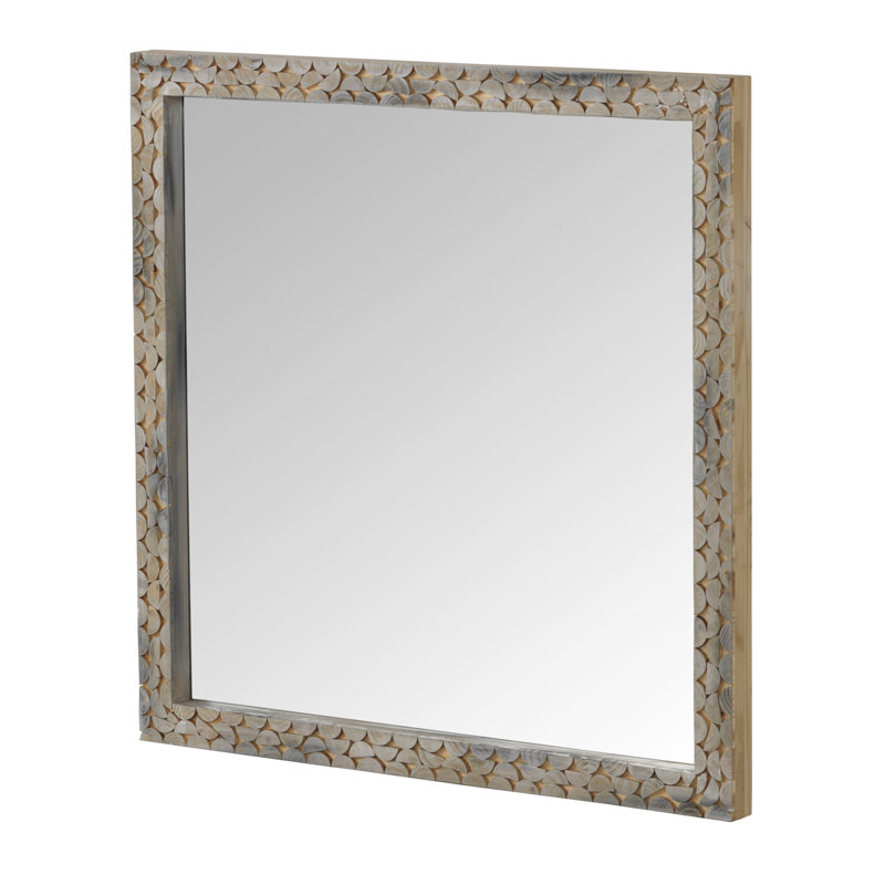 Darlana Wood Flat Wall Mirror