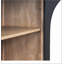 Grande armoire-buffet à 4 portes avec portes en verre, conception arquée et tablettes réglables pour un usage domestique polyvalent-129703212