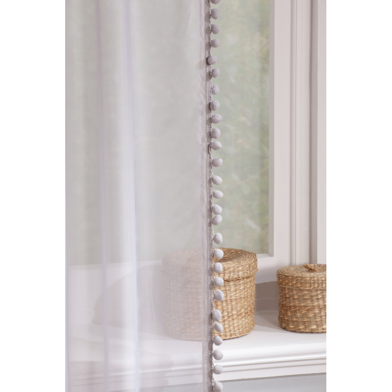 Acel Sheer Curtains, 142 W x 137 D cm, Grey