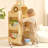 Wood Rocket Rotating Bookshelf For Kids, 360 Display Spinning Bookshelf Tower With Large Capacity Design, Montessori Toy Shelf For Kids Rooms, Classroom, Play Room