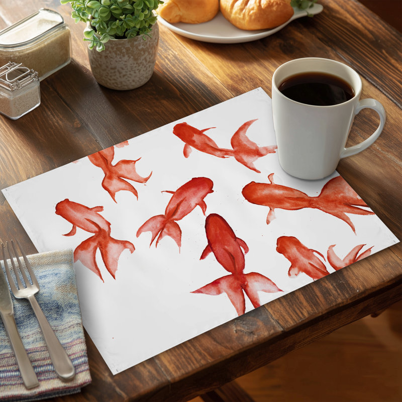Napperon Red Fishes