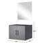Ensemble de meuble-lavabo simple l 24 po x P 22 po gris foncé avec miroir de 18 po - nombreuses options de rangement