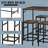 5-Piece Dining Table Set,Table & 4 Stools Set,Space Saving