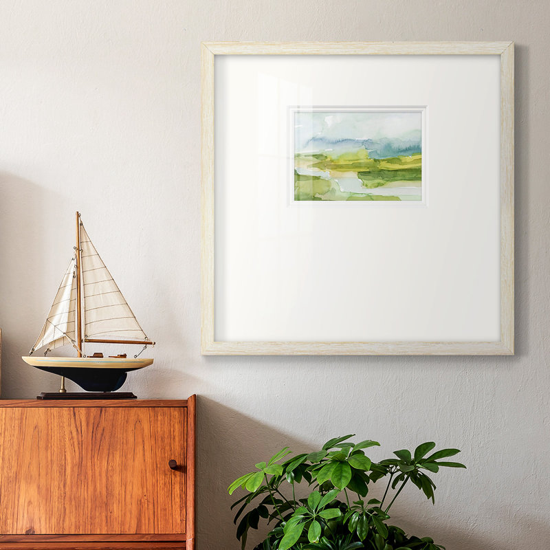«Watery Lowlands Ipremium», reproduction encadrée, H 17 po x l 17 po x P 1,25 po, Papier avec cadre blanc