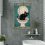 «Black Cat Flush It Good», impression sur toile-649072115