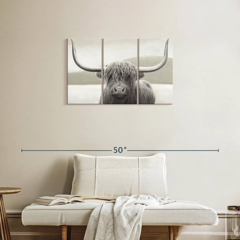 Highland Cow Neutral I, H 20 po x l 33 po