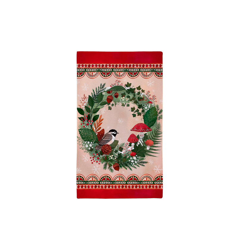 Serviette de cuisine Wreath & Scallop Motif