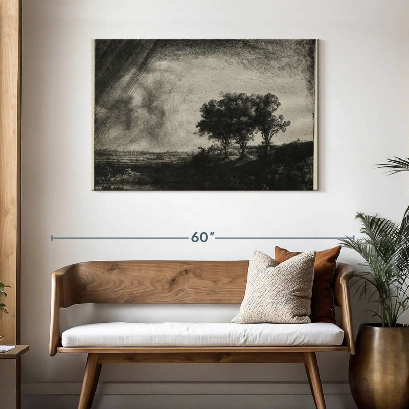 Alvord les trois arbres, H 30 po x l 45 po