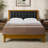  Aviannah Mid-Century Modern 78.5'' W Genuine Leather Solid Wood Platform Bed with Charging Ports-110843873-110843876