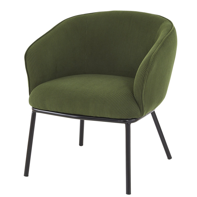 Fauteuil demi-tonneau Mid-Century, Green