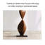 Statue minimaliste en bois pour plancher, design organique vertical incurvé